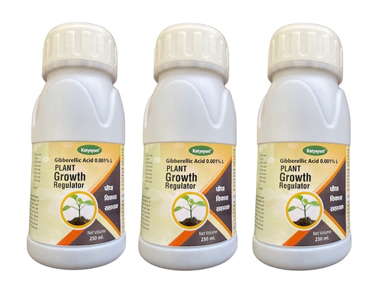 Katyayani Gibberellic Acid 0.001 % L | Plant Growth Regulator | Powerful Stimulator for Plants & Home Garden | 750ml | 250ml x 3 |