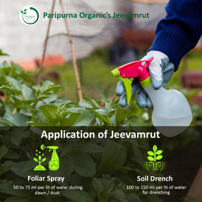 Paripurna Organics Jeevamrutham Organic Plant Growth and Immunity Booster Natural Plant Liquid Fertilizer for All Plant (8.5 Litre)