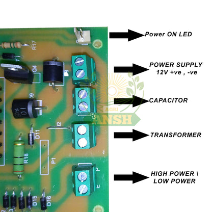 Agriansh Main PCB Card Mother Board Circuit Zatka Machine Power Supply Electronic Kit for Solar Zatka Machine Kit Spareparts