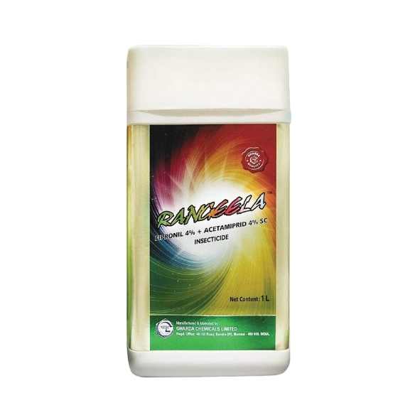 RANGEELA is a Neonicotinide for sucking insects. systemic action. Persists in crops.   Give longer time control.Phenylpyrazole group which controls the insect pests of vegetables,chilli, Cotton effectively. It controls the insects by its contact, stomach and systemic action. It gives effective and long duration control of thrips in various crops. It can be used to kill the thrips, whitefly, aphids and jassids at home gardening.